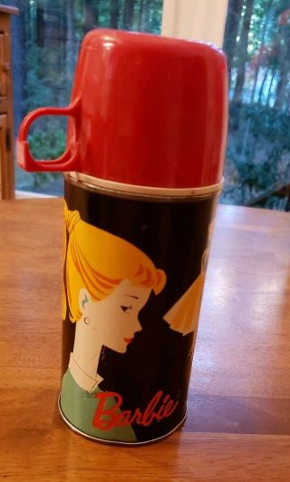 Vintage 1962 Mattel Barbie Thermos For Lunch Box