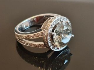 Vintage 14k White Gold Diamond Ring