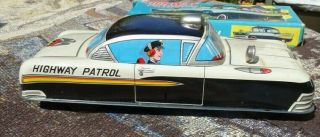 Modern Toys Highway Patrol No.  6 Tin Litho Friction Drive Toy