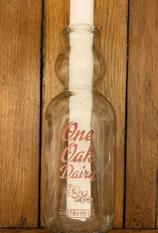 One Oak Dairy - Westbury L.  I.  - Cream Top Quart Glass Bottle Very Good - Excel
