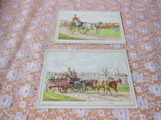 Victorian Christmas Cards/horse And Carriage Scenes/raphael Tuck