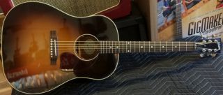 2016 Gibson J - 45 Standard Vintage Sunburst Finish Acoustic - Electric Guitar W/hsc