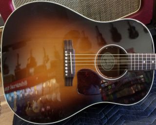 2016 Gibson J - 45 Standard Vintage Sunburst Finish Acoustic - Electric Guitar w/HSC 2