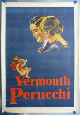 Vermouth Perucchi Spanish Advertising Poster Circa 1920 