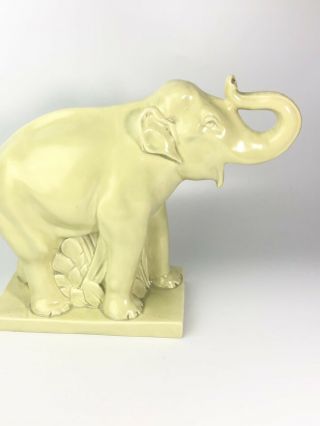 Wedgwood & Co.  Roy Smith Large Yellow Elephant Trunk Up 168 3