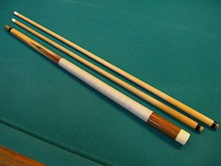 Vintage 1940s Rambow 20.  4oz Cue Stick,  2 Shafts,  Beautifully Refinished.