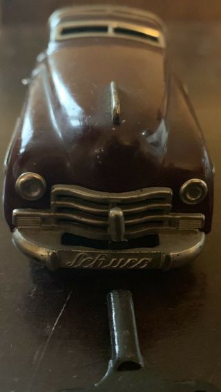 C.  1950 Us Zone Germany Schuco Fex 1111 Sos Tin Windup Clockwork Car Toy