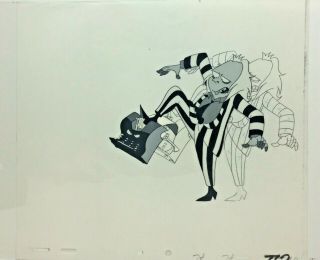 Beetlejuice Production Animation Cel & Drawing.