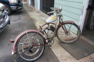 Vintage Classic Oem 1947? H Model Whizzer Bike.  Barn Find