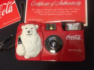 Rare Vintage Coca Cola 35MM Flash Camera Year 2000 With Tin,  Film and Case 2