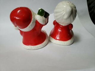VINTAGE LEGO MR AND MRS SANTA CLAUS SALT & PEPPER SHAKERS CHRISTMAS 2