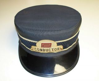 Vintage Penn Central Railroad Conductor Hat Size 7