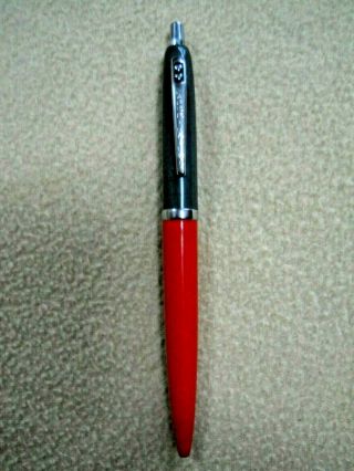 Vintage Paper Mate Double Heart Tu Tone Pen / Red & Gray / Papermate