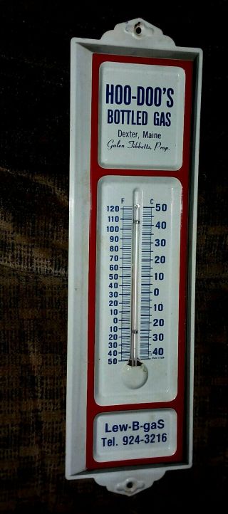 Vintage Metal Advertising Thermometer 13 - 1/4” X 3 - 3/4 " Hoo - Doo 