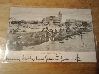 Vintage Postcard Glenelg,  South Australia Addressed To Pretoria,  South Africa.