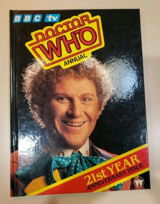 Doctor Who Annual 1985 21st Year Anniversary Issue Hardcover Book Bbc Tv