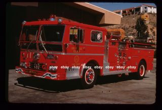 Los Angeles County Ca E111 1972 Ward La France Pumper Fire Apparatus Slide