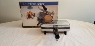 Vintage Vitantonio Krumkake & Cookie Maker Baker Press Iron Nonstick No.  350