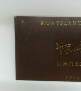 Montblanc Meisterstuck Ernest Hemingway Limited Edition Reply Card ONLY No Pen 2