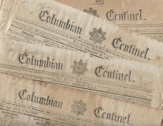 Columbian Centinel Boston.  4 Issues 1796 - 99.  Poor.  Adams Elected Pres