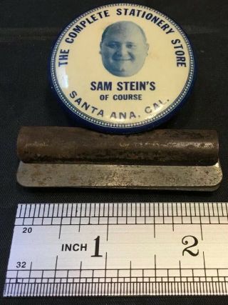 Steins Stationary Store Santa Ana,  California Advertising Celluloid Paper Clip