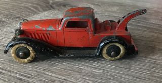 1930’s Tootsietoy Graham Wrecker Red And White Rubber Wheels 0806