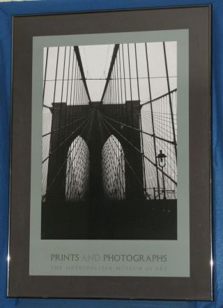 Metropolitan Museum Of Art Framed Art Poster Brooklyn Bridge 26 " X 36 "