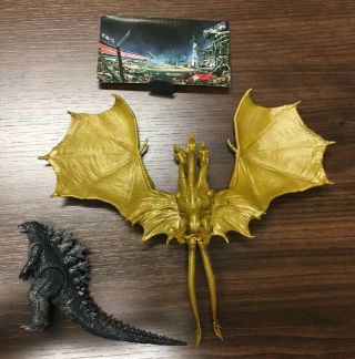 2019 Jakks Pacific Godzilla Vs King Ghidorah 3.  75 " Kotm Diorama (no Box)