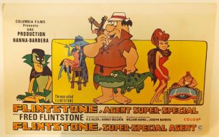 Hanna - Barbera Flintstones Secret Agent The Man Called Flintstone Movie Poster
