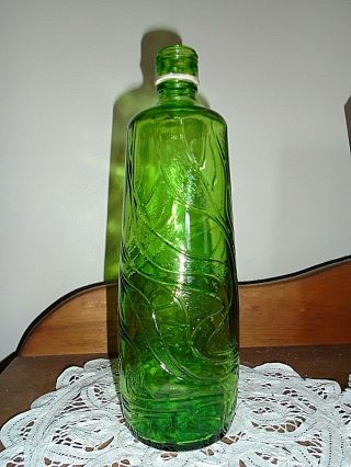Vintage Green Swirl Gallo Pink Ripple Wine Bottle Flavor Guard Glass