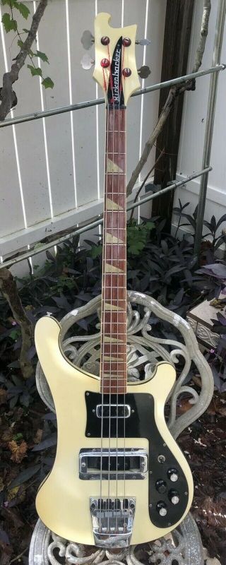 Vintage 1975 Rickenbacker 4001 Electric Bass Guitar White 3