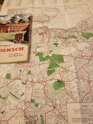 London : The Official Guide To Woolwich With Eltham & Plumstead 1960 With Map