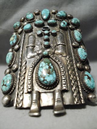 Best Vintage Navajo Carico Lake Turquoise Kachina Sterling Silver Bracelet Old
