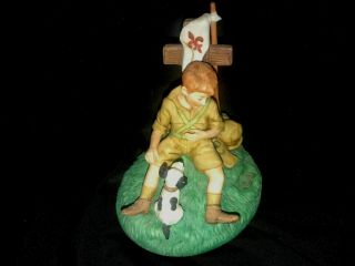 Norman Rockwell Figurine - " The Hero Worshipper " - Boy Scout Bsa