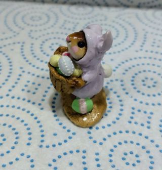 Wee Forest Folk Easter Bunny Mouse,  M - 082,  Clay Mouse,  Retired