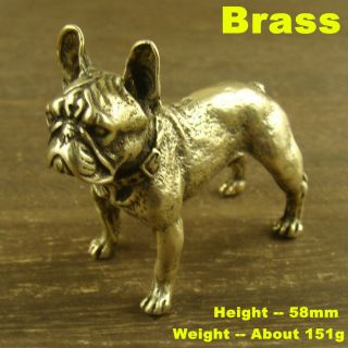 Solid Brass " French Bulldog " Decoration Figurine Statue / Animals Dig Decoration