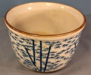 Antique Chinese Blue and White Bamboo Design Plant Pot 3