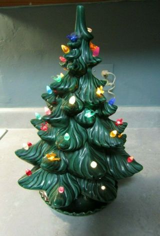 Vintage 1978 Ceramic Mold Holiday Christmas Tree - Base - Music 12.  0 " D X 16.  0 " H