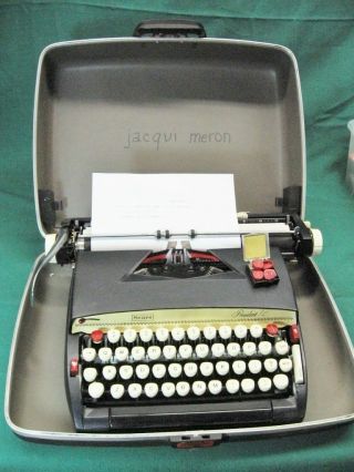 Vintage Sears (smith Corona) President 12 Typewriter With Case; Extremely