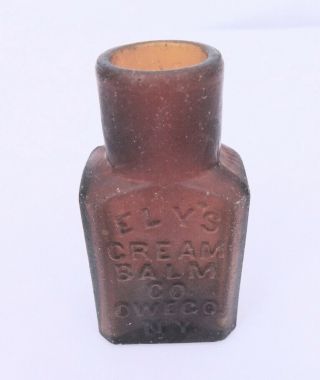 Antique Amber Bottle - Ely 