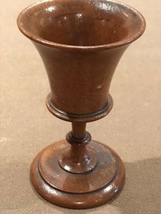 Rare 1904 World’s Fair St.  Louis Hall And Brown Wood Chalice Cup Goblet