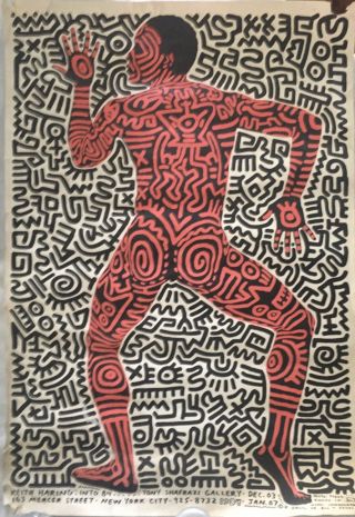 Keith Haring Vintage Dancing Man “into 84” Lithograph