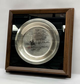 Franklin Sterling Silver Plate 4968 Riding To The Hunt James Wyeth 1974
