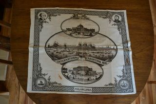 1776 - 1876 Centennial Printed Picture Cotton Scarf