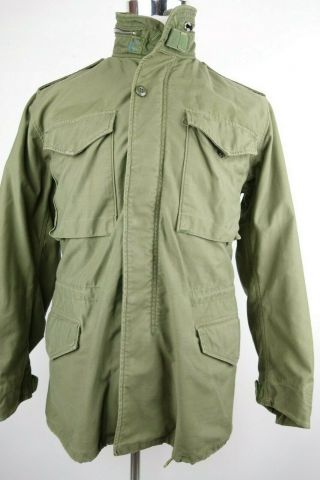 Vintage M - 65 Military Field Jacket Vietnam Era Size Small Regular