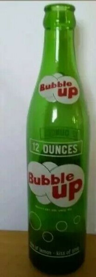 12oz Bubble Up Acl Soda Bottle Bottled By Coca - Cola Bottling Company