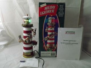 Great Animated Vintage 1996 Mr.  Christmas Lighted Holiday Lighthouse