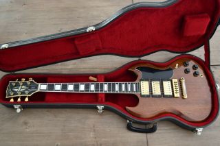 1979 Gibson Sg Custom In Walnut With Hard Case: Great Vintage Guitar