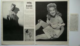 Ewing Krainin Pinup King - Chili Williams Photos - U.  S.  Camera 1947 Article.