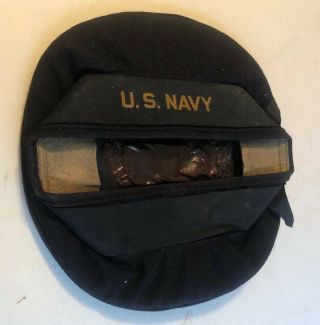 Vintage World War Ii U.  S.  Navy Flat Top Hat